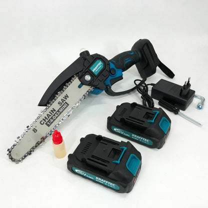 Аккумуляторная цепная мини пила 20 см в кейсе Krafftec (36V 4 Ач) + 2 аккумулятор и индикатором заряда