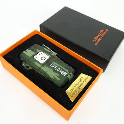Зажигалка импульсная JL317 Explorer, Ветрозащитная зажигалка, Зажигалка юсб с гравировкой