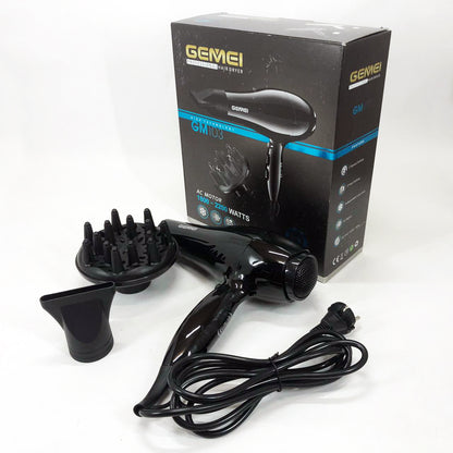 Професійний фен Gemei GM-103 2200Вт для сушіння укладання волосся режими швидкості, температури, сенсор