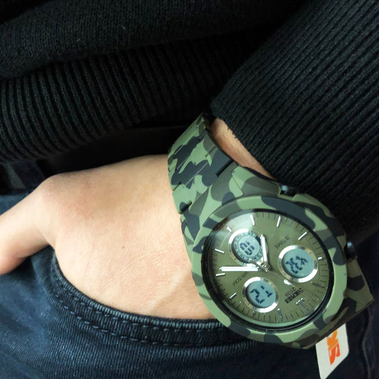 Часы наручные мужские SKMEI 2109CMGN, оригинальные мужские часы, военные мужские наручные часы зеленые