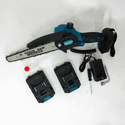 Аккумуляторная цепная мини пила 20 см в кейсе Krafftec (36V 4 Ач) + 2 аккумулятор и индикатором заряда