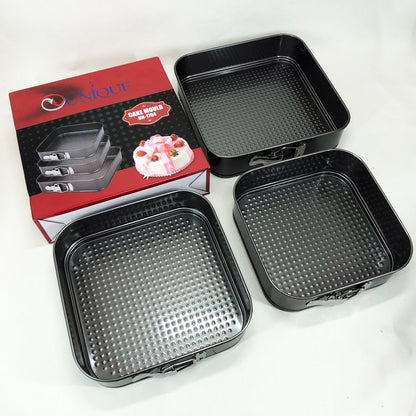 Набор квадратных разъемных форм для выпечки Unique UN-1704 20/22/24 см