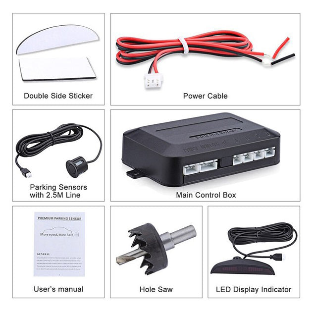 Парковочная система на 4 датчика парковки парктроник Assistant Parking Sensor