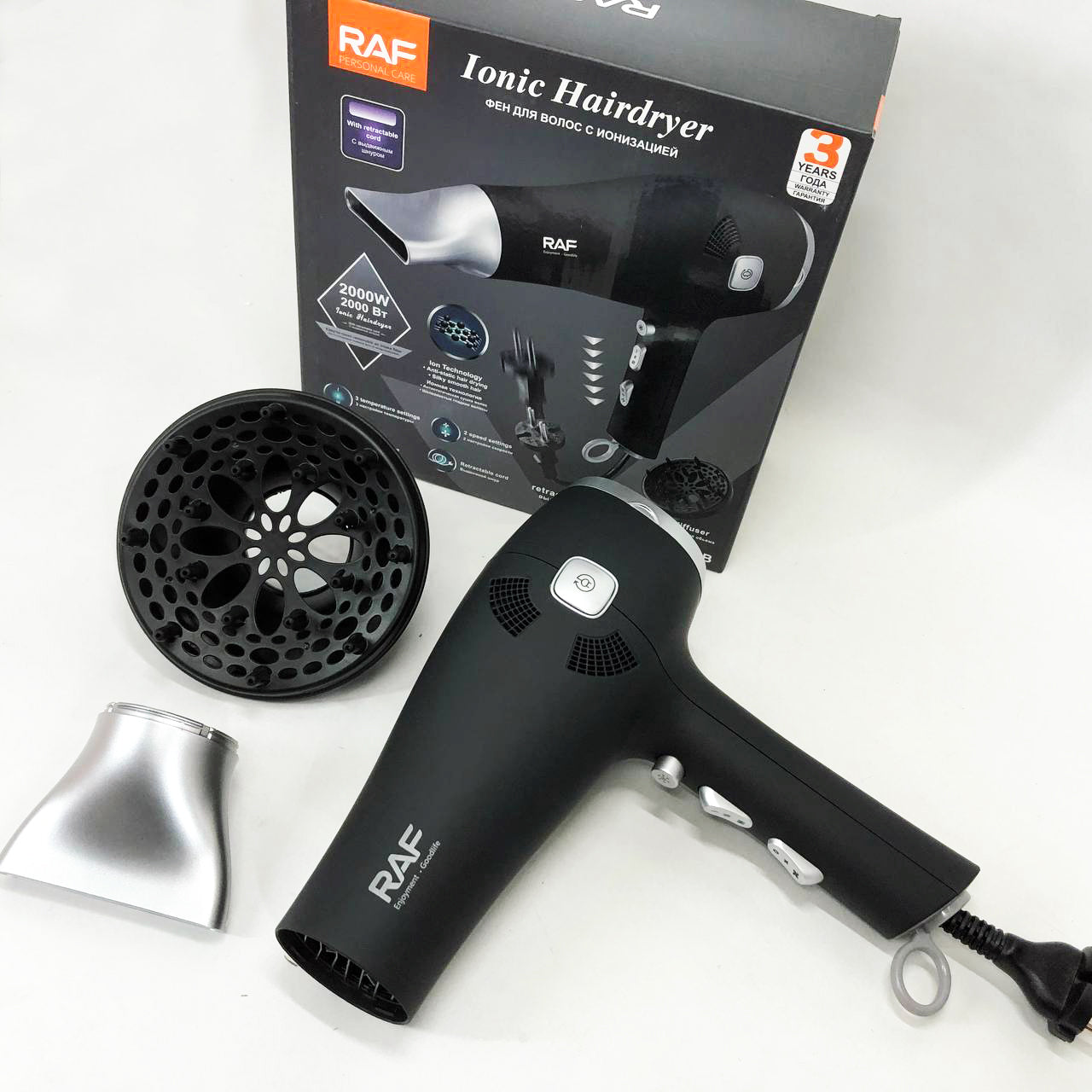 Фен для волос RAF R.402B 2400 Вт