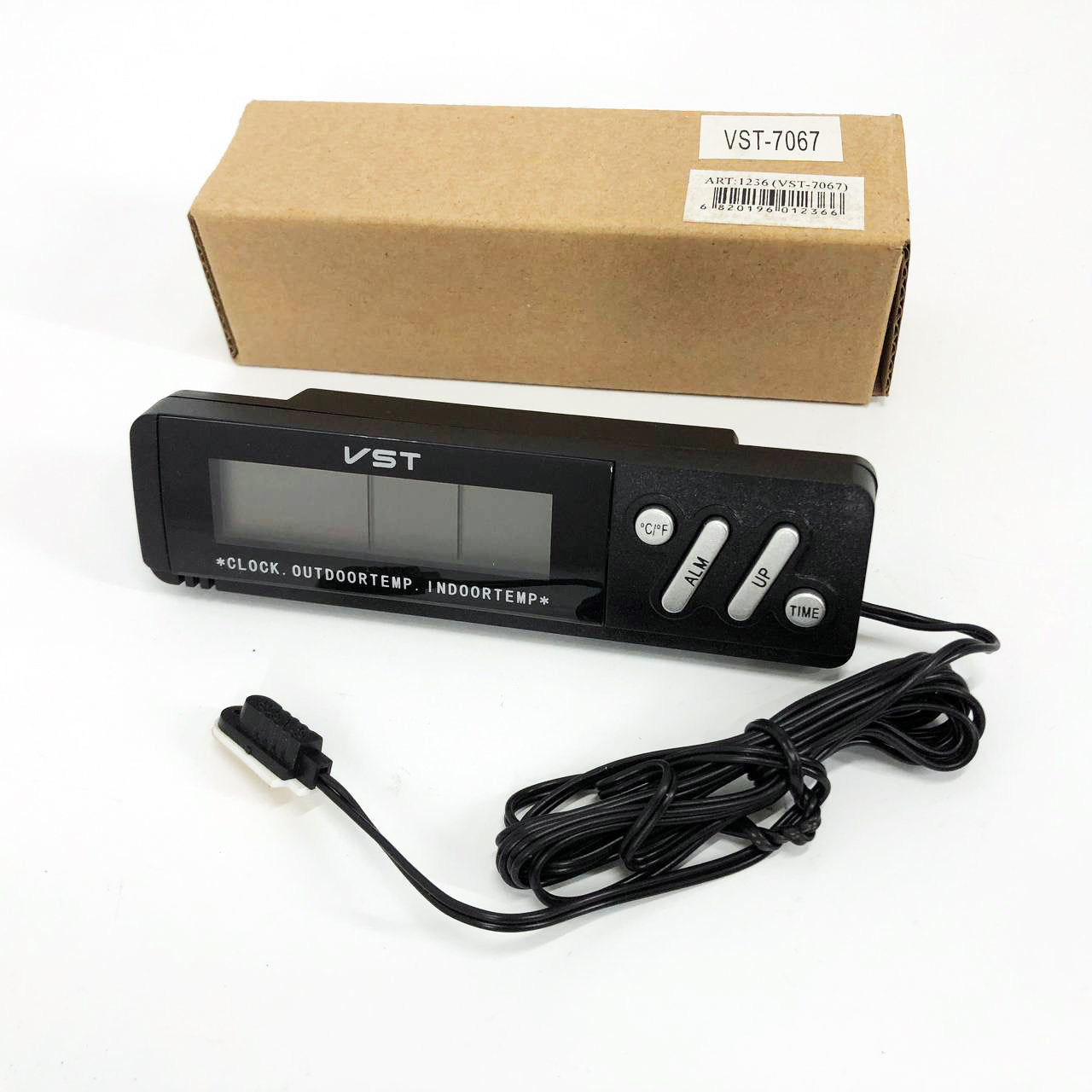 Часы с внутренним и наружным датчиком температуры VST-7067, Часы электронные с яркими цифрами настольные
