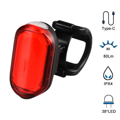 Велосипедный фонарь задний габаритный MY-2106, 38LED, красный, Перезаряжаемый велосипедный фонарь