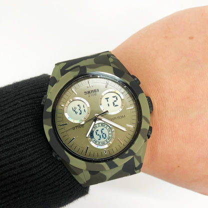 Часы наручные мужские SKMEI 2109CMGN, оригинальные мужские часы, военные мужские наручные часы зеленые