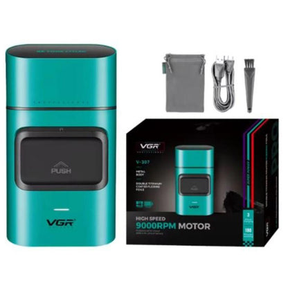 Электробритва-шейвер для бороды и лица VGR V-307 GREEN металлический корпус