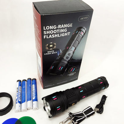 Фонарь AK177-WHITE LASER LED PM60-TG, Топ-фонарик фонарик светодиодный аккумуляторний портативный