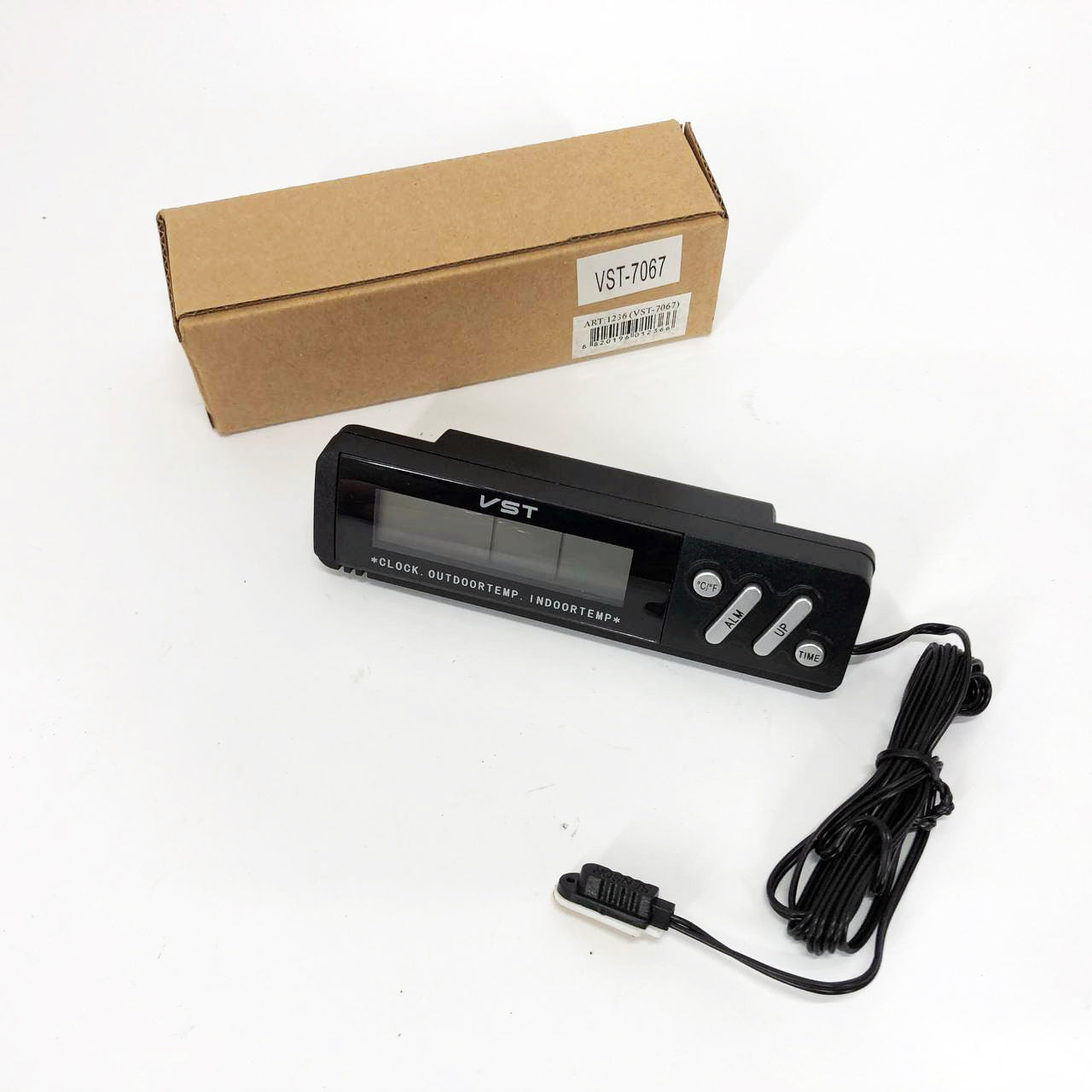 Часы с внутренним и наружным датчиком температуры VST-7067, Часы электронные с яркими цифрами настольные