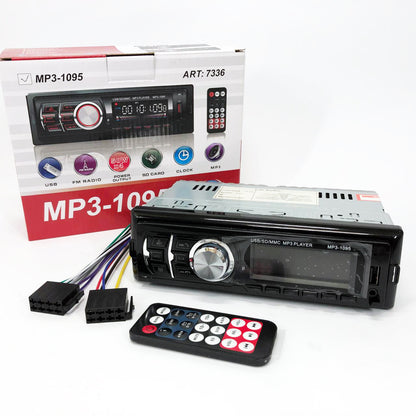 Автомагнитола MP3 1095/7336 BT ISO со съемной панелью 1DIN 4х50Вт, Автомобильная магнитола стерео звук