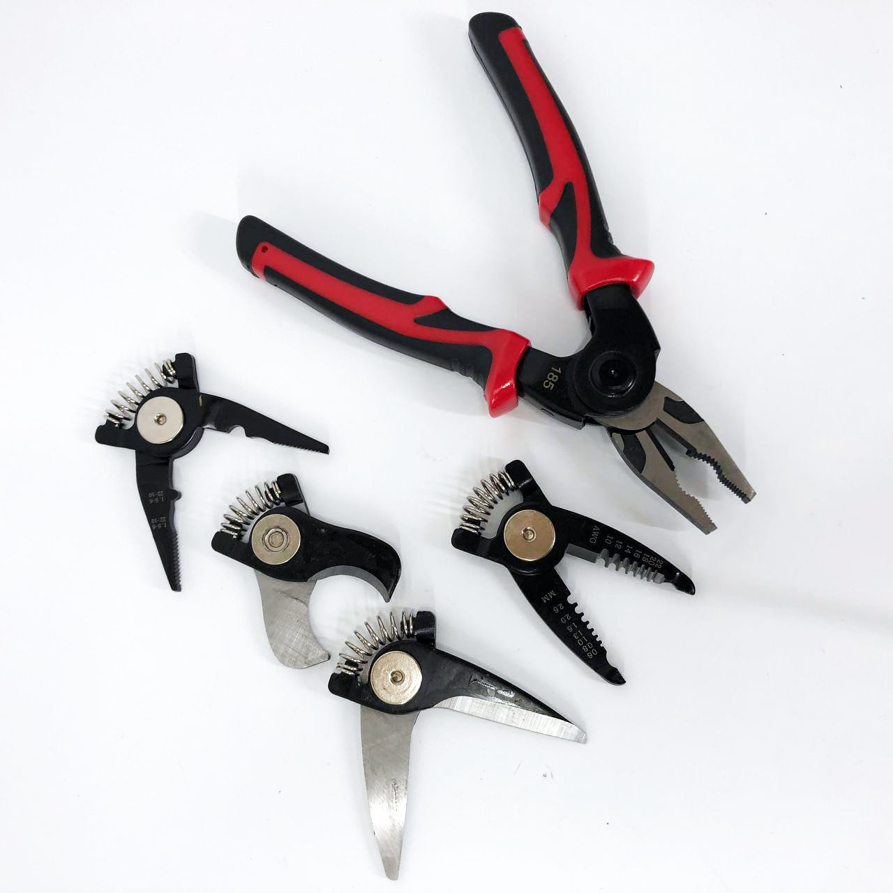 Багатофункціональний набір швидкозмінних інструментів 5 в 1 (плоскогубці, зачищення ізоляції, щипці обтискні)