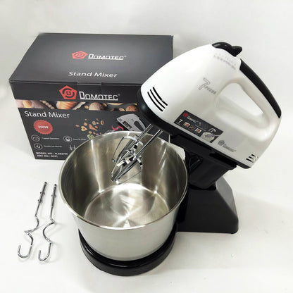 Миксер стационарный с металлической чашей Domotec R6637W Кухонный электрический на 250 Вт 7 скоростей