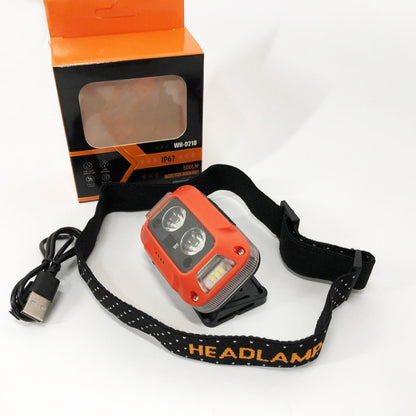 Фонарь налобный WH-0218-XPG(white+yellow)+SMD(red), Налобный фонарь для туризма рыбалки и охоты