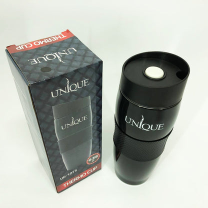 Термокружка UNIQUE UN-1073 0.38 л, Термос для питьевой воды туристический. Цвет: черный