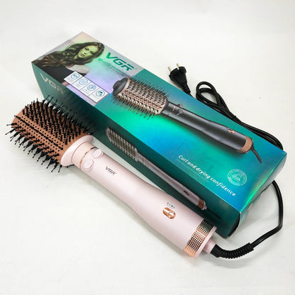 Электрический фен браш для укладки волос VGR V-494 2200 Вт. Цвет: розовый