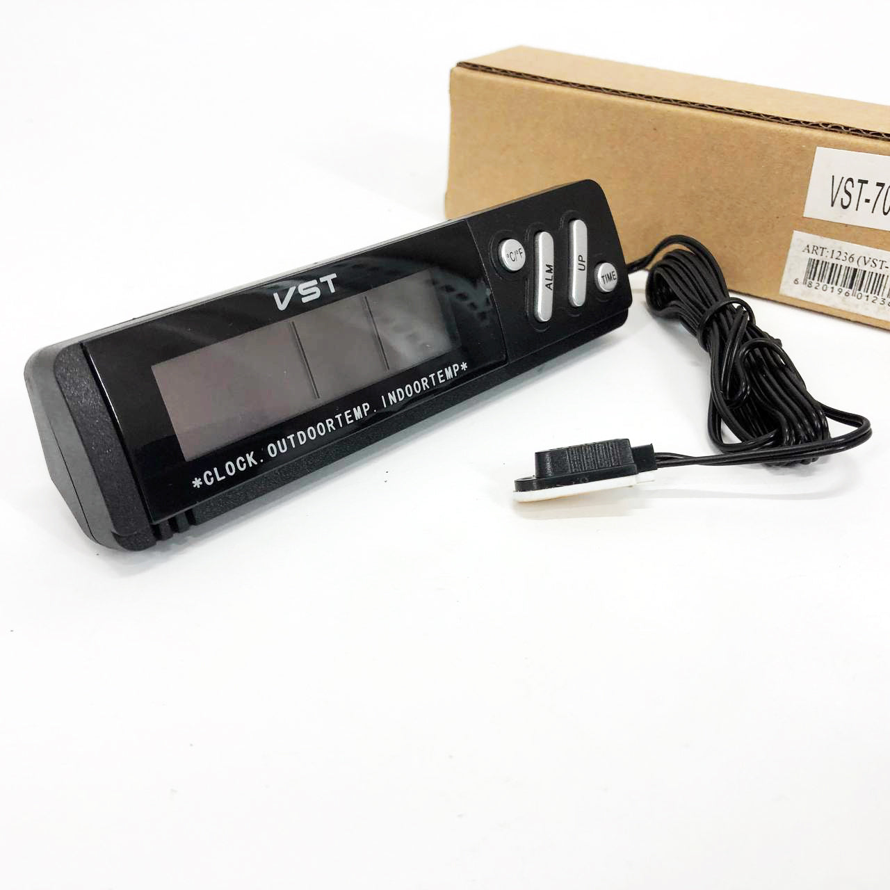 Часы с внутренним и наружным датчиком температуры VST-7067, Часы электронные с яркими цифрами настольные