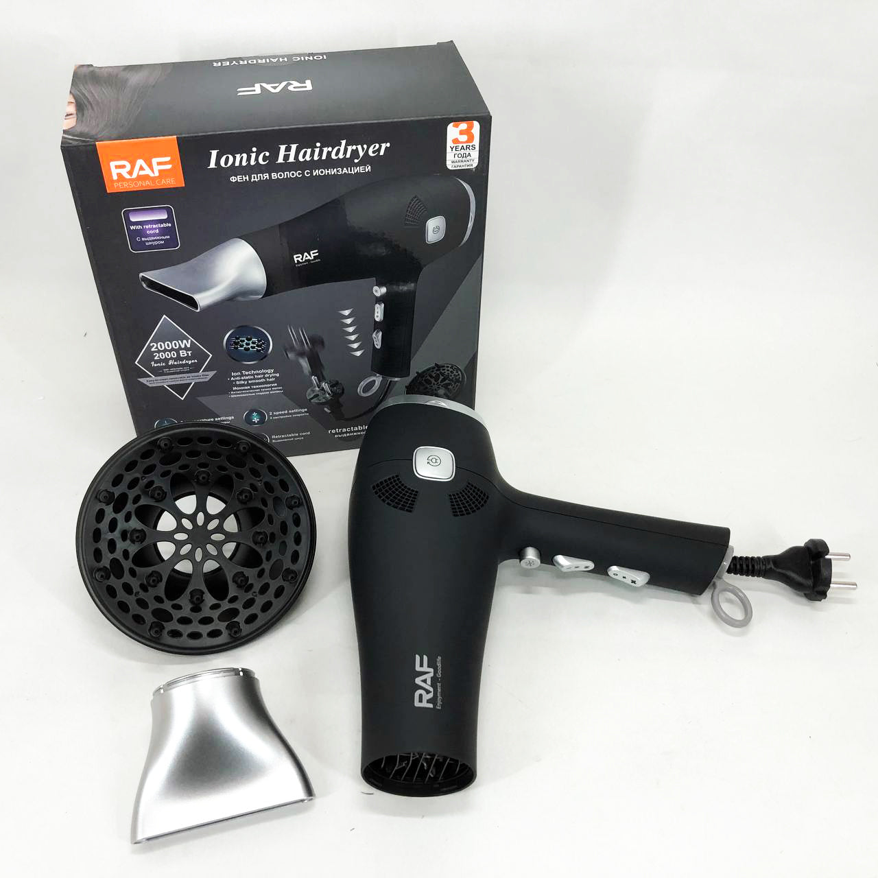 Фен для волос RAF R.402B 2400 Вт