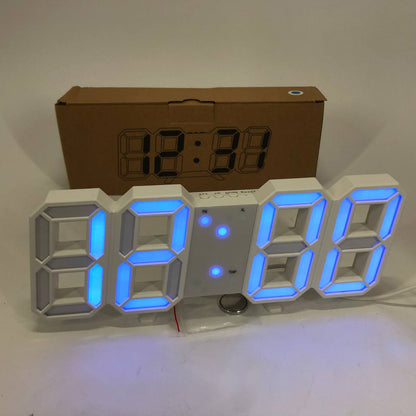 Часы настольные LY-1089 с белой подсветкой LED синие, Часы настольные профессиональные электронные