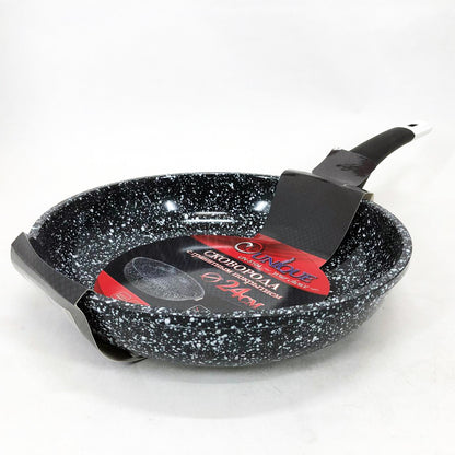 Сковорода UNIQUE UN-5104 24 см, без крышки, многослойным антипригарным гранитным покрытием