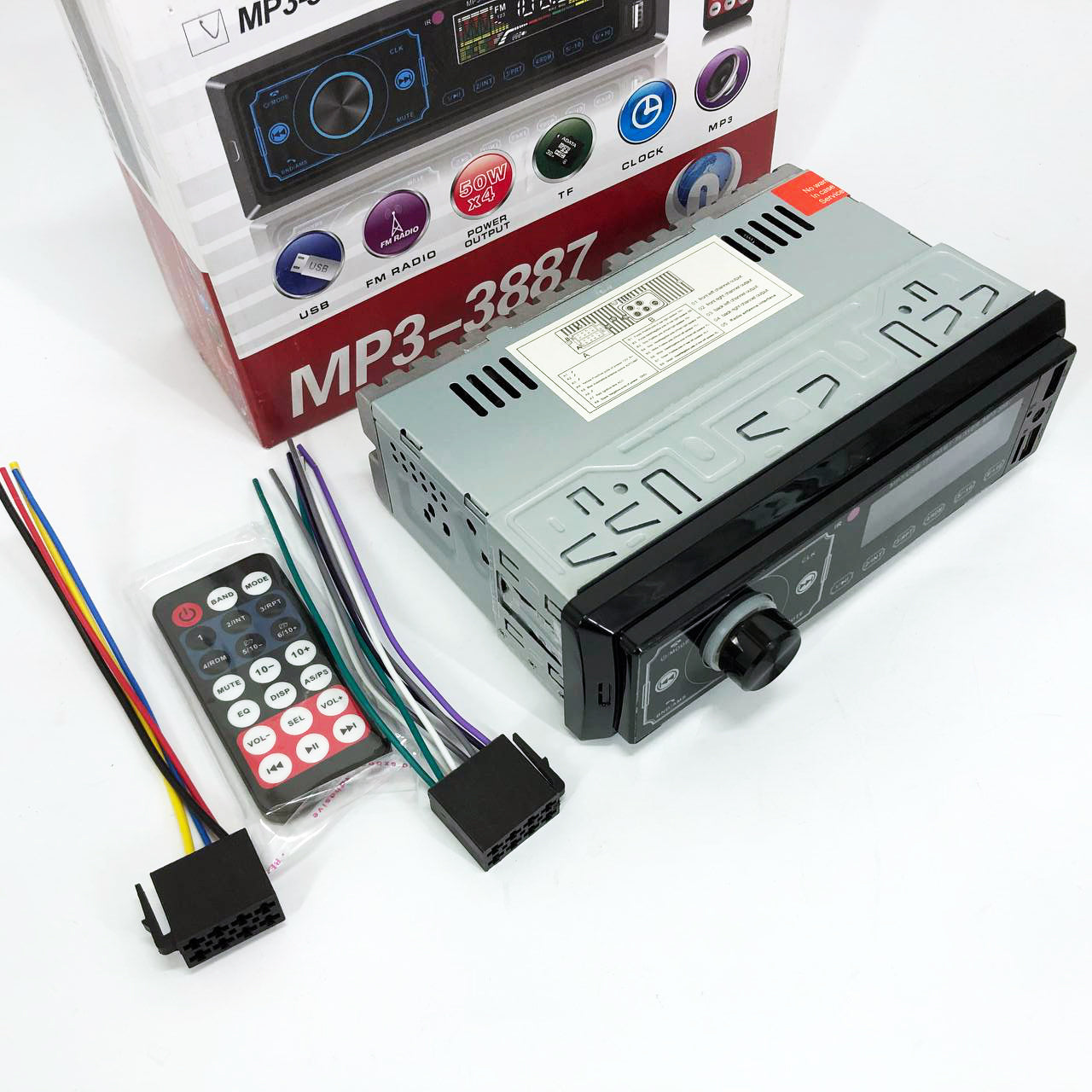 Автомагнитола MP3 3887 ISO 1DIN сенсорный дисплей LED/LCD, Автомобильная магнитола 1din штатная