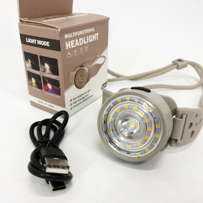 Фонарь налобный G25-XPG+30SMD(white+yellow+red-blue), Мощный фонарь на голову, фонарь для автомеханика