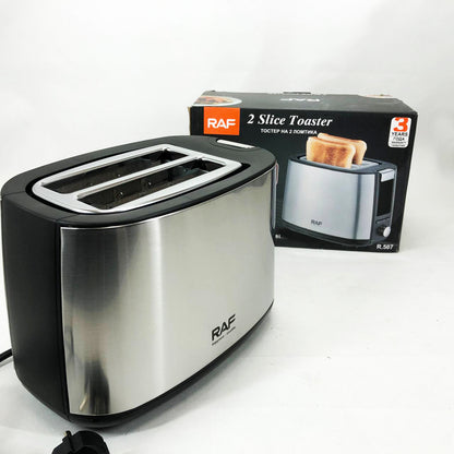 Тостер электрический RAF R.507 с 7 регулируемыми уровнями поджарки съемным поддоном для крошек 750 Вт