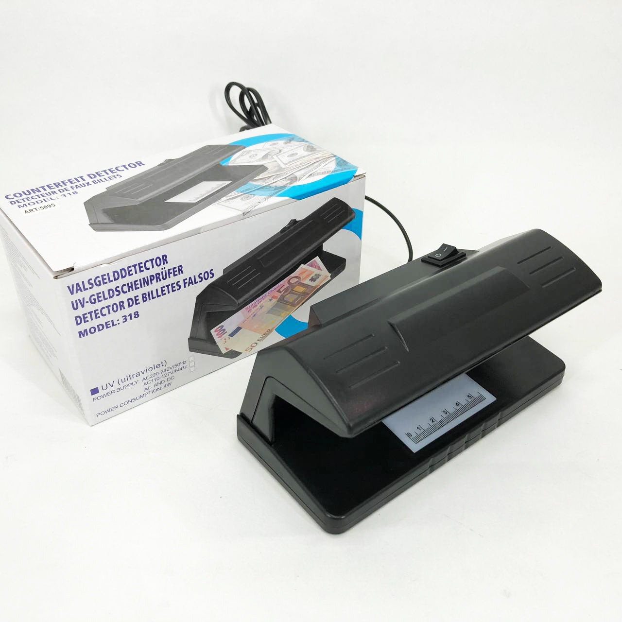 Детектор валют ультрафиолетовый Counterfeit Money Detector UV Ultraviolet Light 318