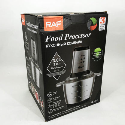 Измельчитель RAF R.7031 электрический блендер-чоппер настольный 3 л 1000 Вт, Кухонный блендер для овощей