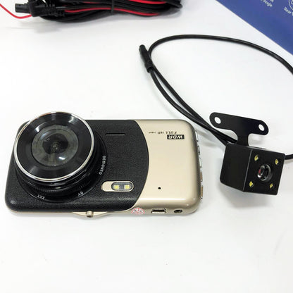 Автомобильный видеорегистратор X600 LCD 4 Angel Lens камеры 1080P Full HD TF