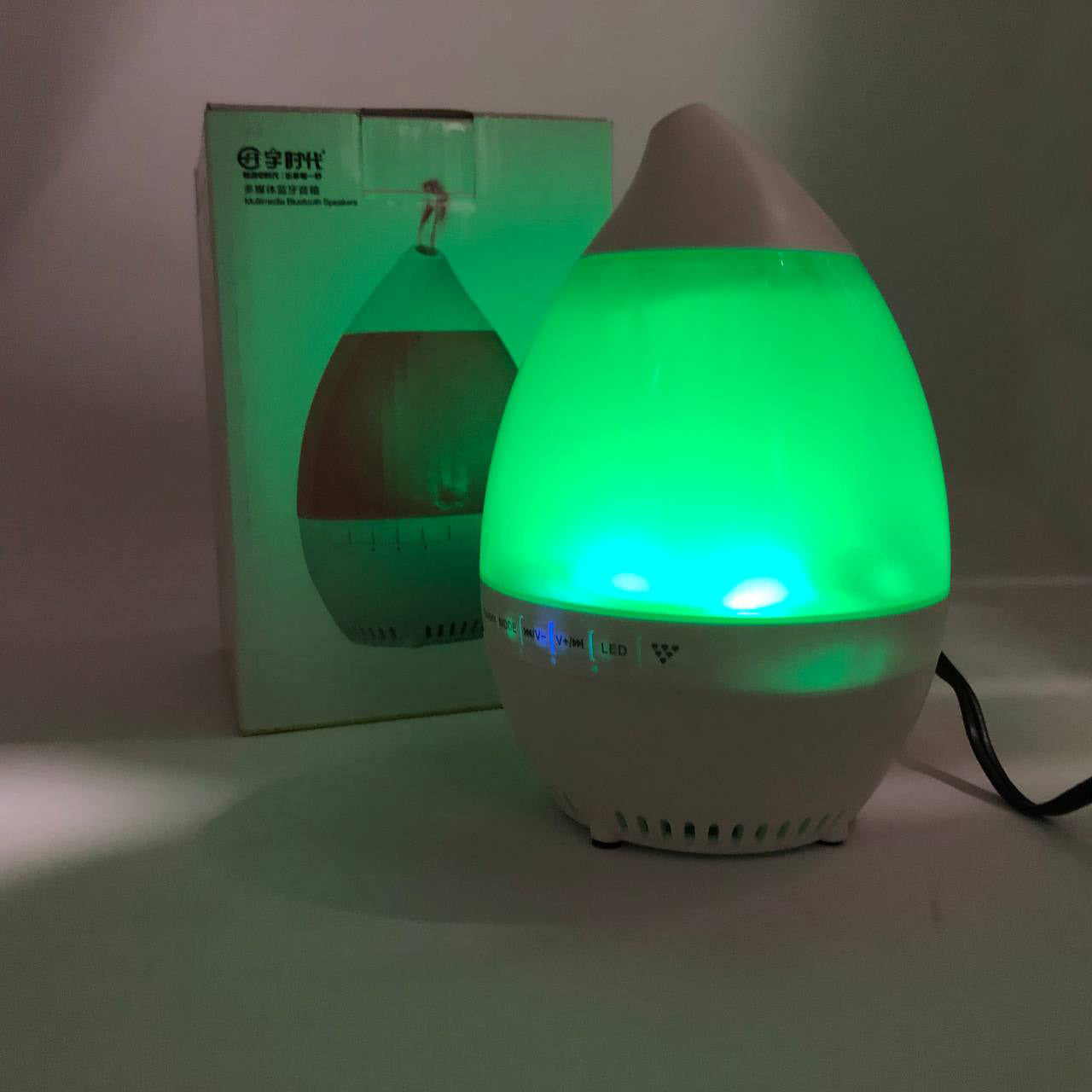 Колонка увлажнитель с диодной подсветкой JT-315, Увлажнитель воздуха для младенца. Цвет: зеленый