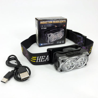 Фонарь налобный YY-19D-6SMD Li-Ion, Светодиодный фонарь на лоб, Фонарик на голову с зарядкой