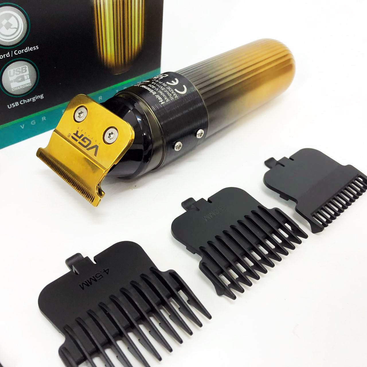 Машинка для стрижки волос VGR V-929 аккумуляторная, Машинка окантовочная профессиональная для бороды