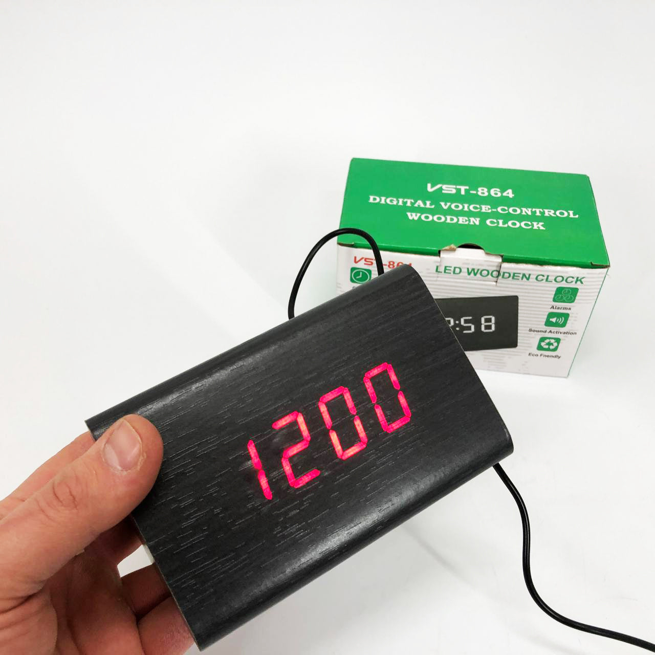 Часы настольные VST-864 с красной подсветкой, Светодиодные настольные дорожные электронные часы