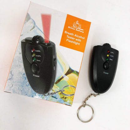 Электронный портативный алкотестер с подсветкой 2 x ААА, Компактный портативный алкотестер