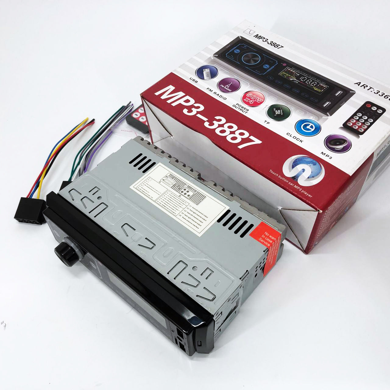 Автомагнитола MP3 3887 ISO 1DIN сенсорный дисплей LED/LCD, Автомобильная магнитола 1din штатная