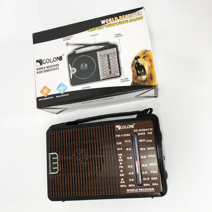 Радиоприемник GOLON RX-608 всеволновый на батарейках + поддержка USB/microSD/MP3/WMA