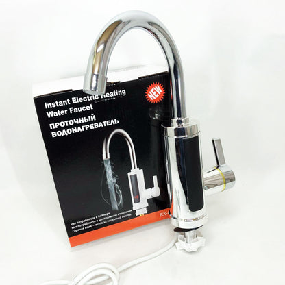 Водонагреватель проточный Delimano RX-0111c LCD дисплеем 3 кВт Кран электрический нижнее подключение