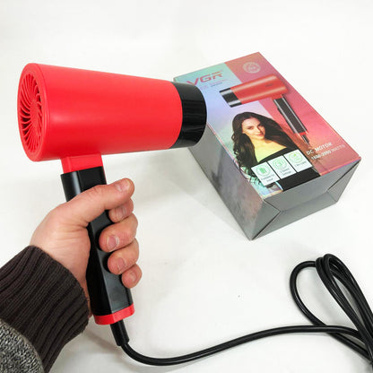 Фен со складной ручкой для волос VGR V-426 2000Вт, Стильный фен для укладки волос. Цвет: красный