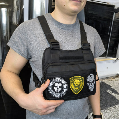 Тактична сумка нагрудна з патч-панеллю, чоловіча розвантажувальна сумка, розвантаження жилет