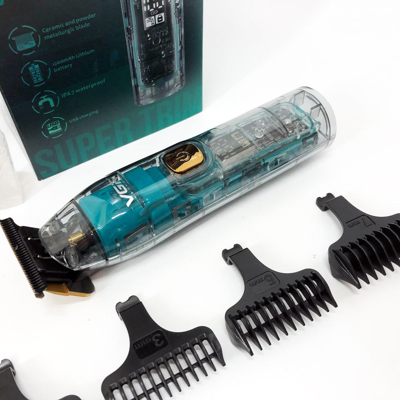 Беспроводная мужская электрическая машинка для стрижки VGR V-961, Триммер аккумуляторный для волос и бороды