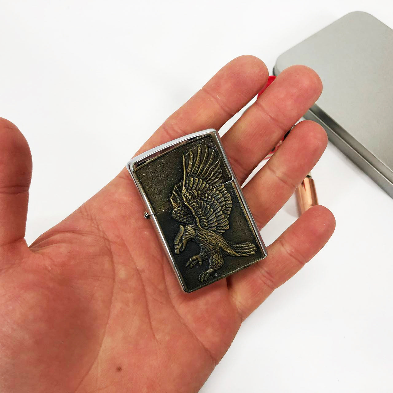 Зажигалка бензиновая в подарочной коробке N11, подарочные прикольные зажигалки, подарок зажигалка парню