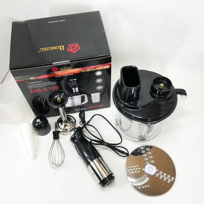 Блендер погружной многофункциональный 5-в-1 Domotec MS-5106 800 W, Портативный блендер измельчитель