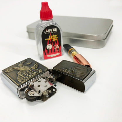 Зажигалка бензиновая в подарочной коробке N12, подарочные прикольные зажигалки, подарок зажигалка парню
