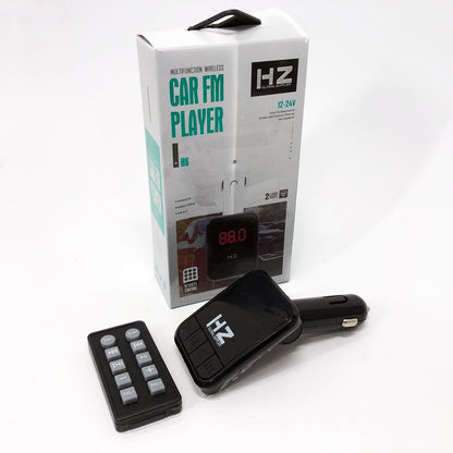 Автомобильный FM трансмиттер Bluetooth HZ H6-12-24V модулятор с microSD, USB, Hands Free + Пульт