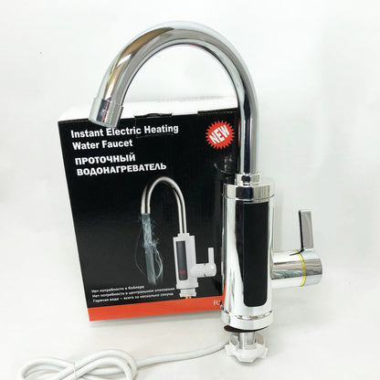 Водонагреватель проточный Delimano RX-0111c LCD дисплеем 3 кВт Кран электрический нижнее подключение