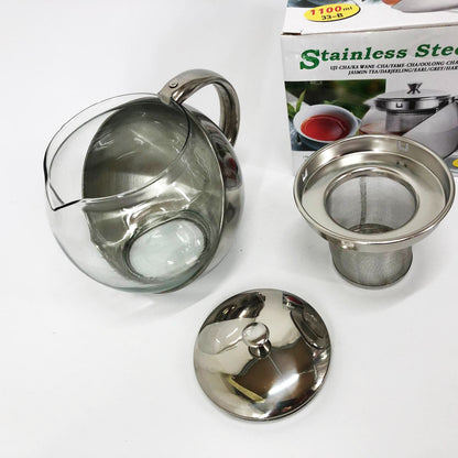 Заварник UNIQUE UN-1164 1.10 л, Чайник заварочный стеклянный качественный на кухню, Красивый заварник