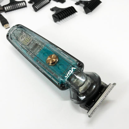 Машинка для стрижки волос, носа, бороды, бритва VGR V-102 5в1 беспроводной триммер с дисплеем