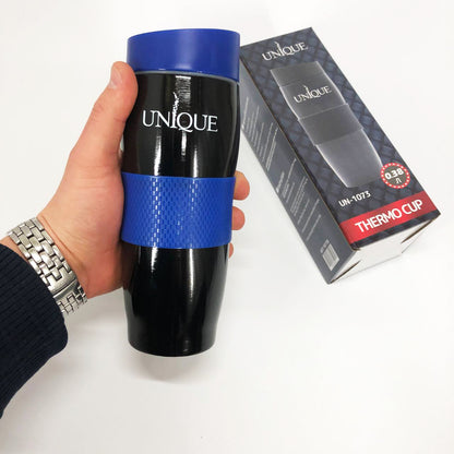 Термокружка UNIQUE UN-1073 0.38 л, Термос из нержавейки металлический. Цвет: синий
