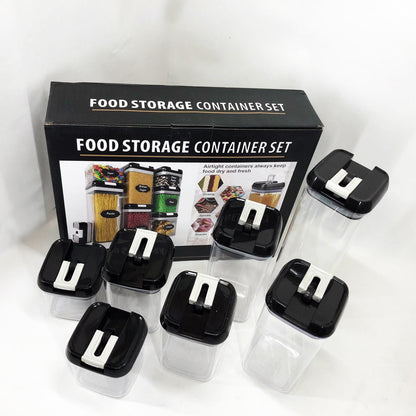 Набор контейнеров для еды FOOD Storage Container Set на защелках с уплотнителем из 7 предметов